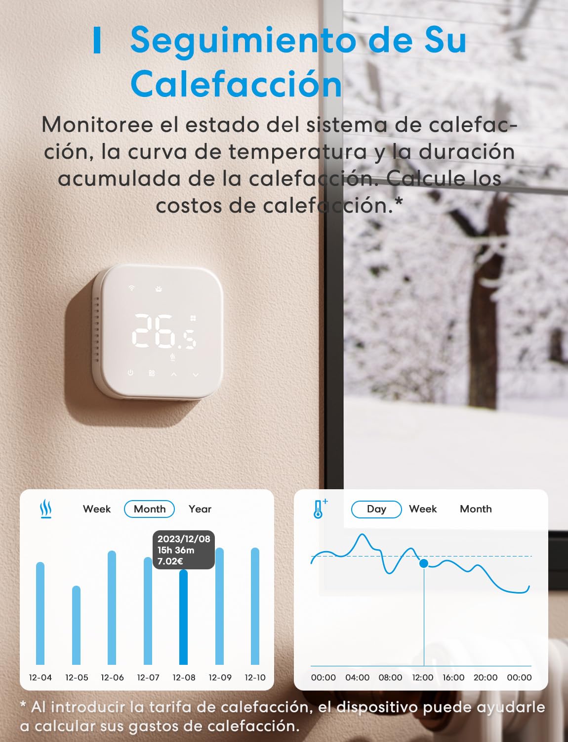 Thumbnail 3 de Meross Termostato Calefacción WiFi 230V