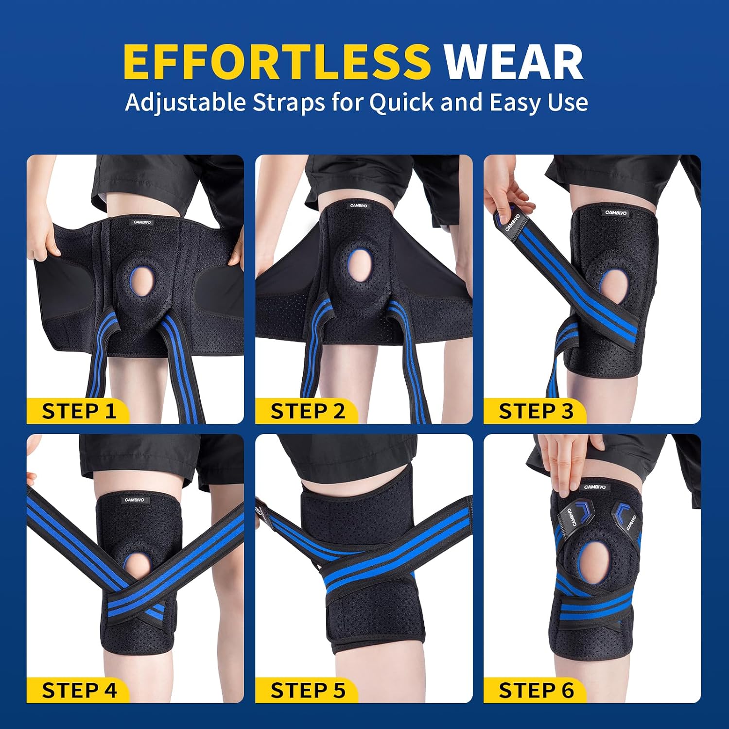 Detalle 1 de CAMBIVO Knee Brace in Neoprene