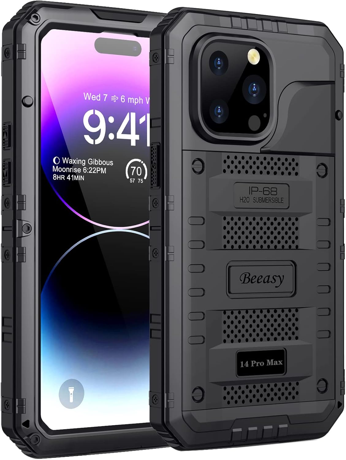 Detalle de Beeasy Robust Series: iPhone 14 Pro Max Case with 360° Military Protection