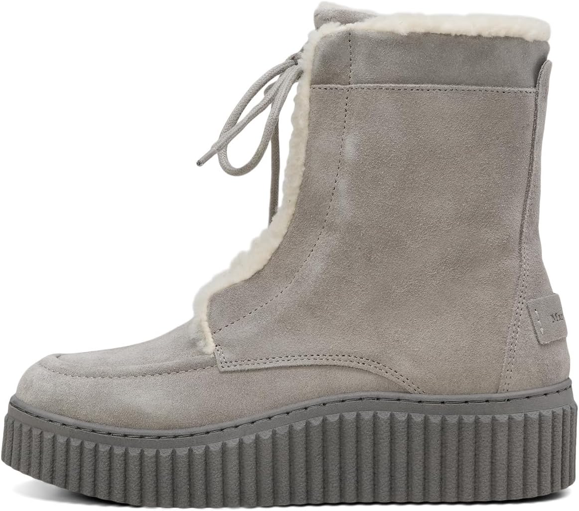 Detalle de Marc O’Polo Damen Bianca N 54b Ankle Boot – Veloursleder mit Memory-Foam-Futter