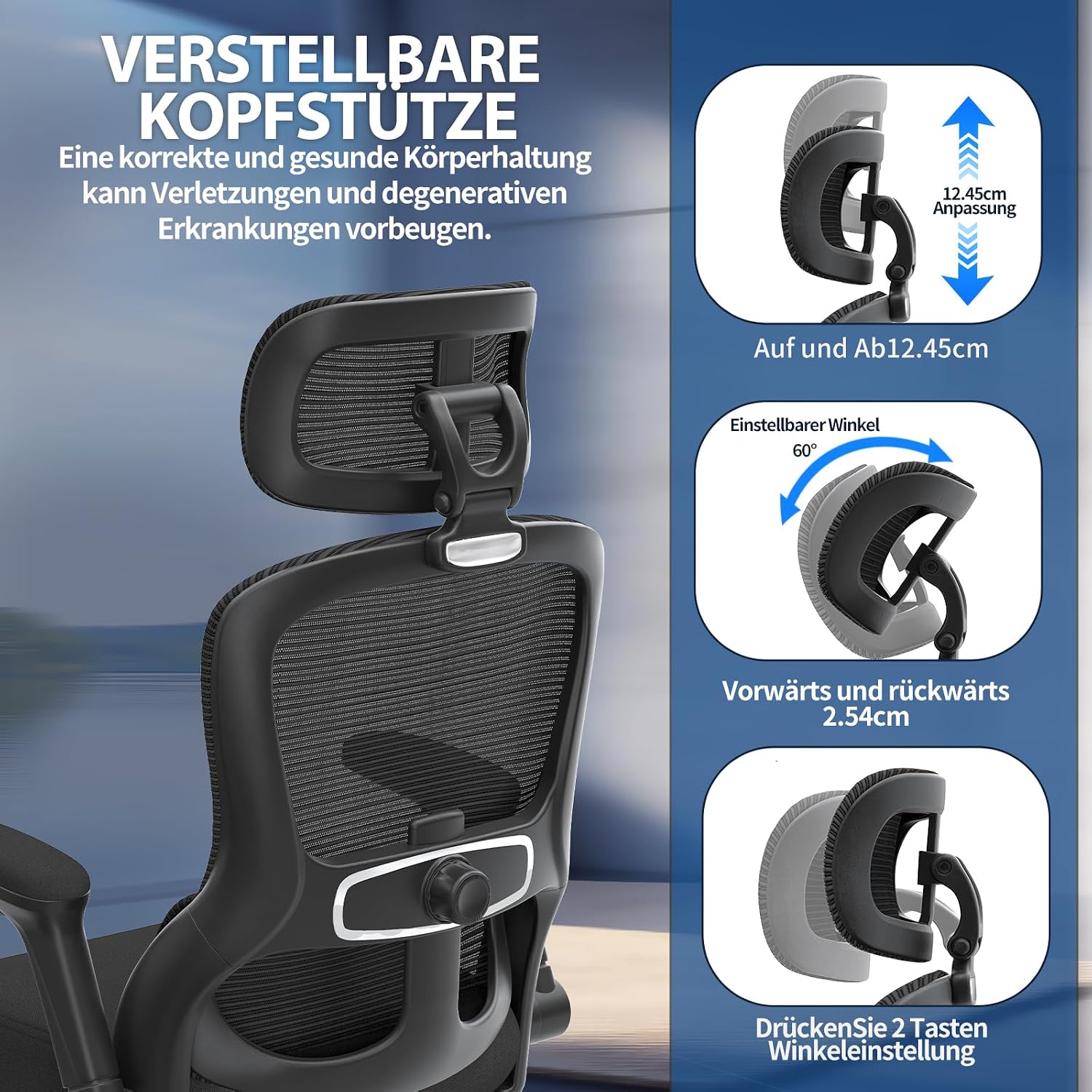 Thumbnail 4 de TRALT Bürostuhl Ergonomisch 150 kg 💺