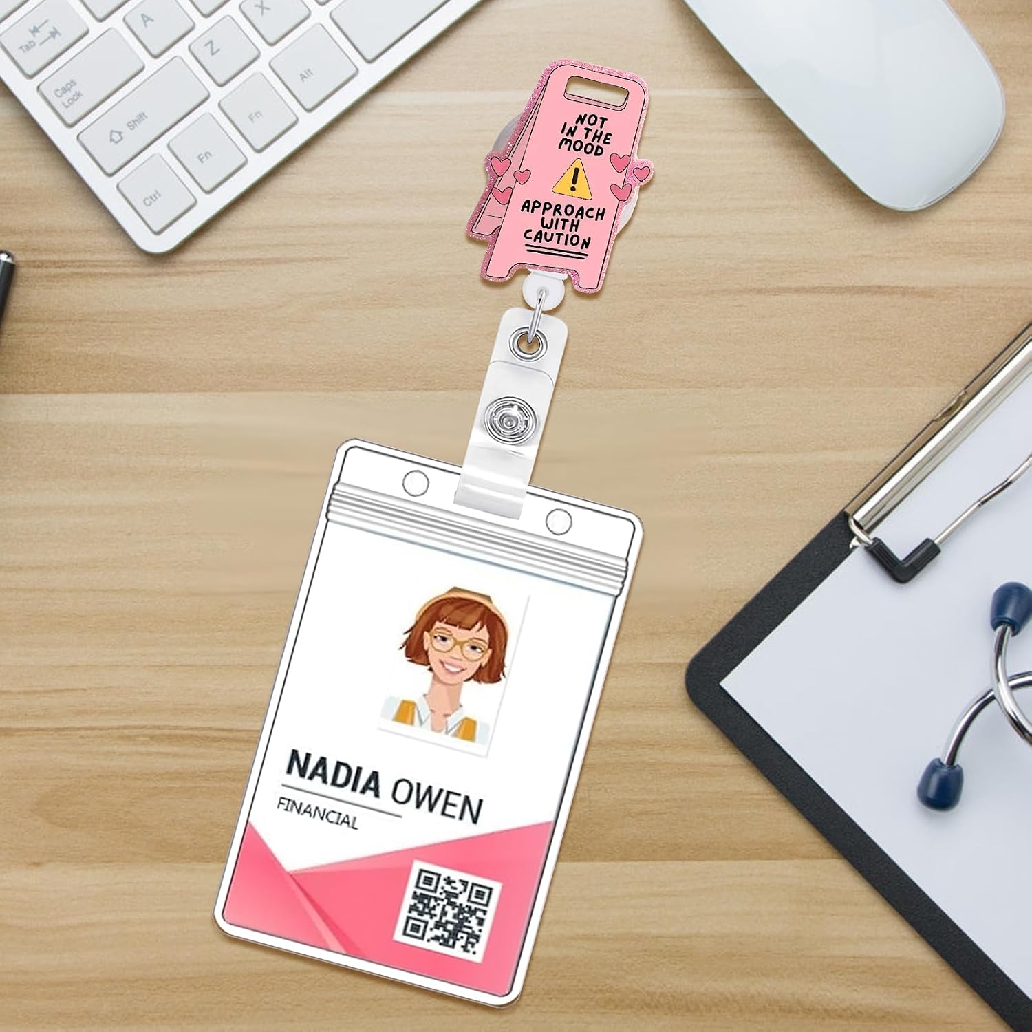 Detalle 1 de Retractable Badge Reel, Acrylic