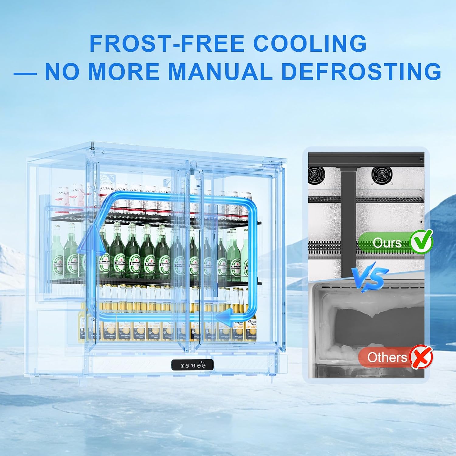 Thumbnail 5 de Antarctic Star BTC-210FC Beverage Refrigerator, 6.5 Cu. Ft. Glass Doors