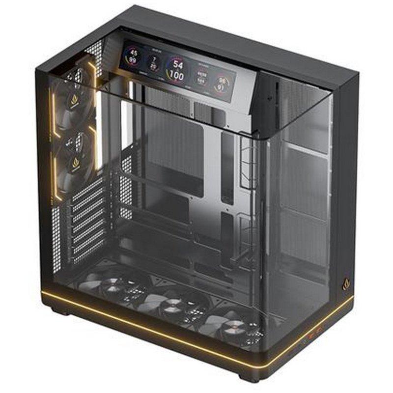 Detalle 2 de Forgeon VISION LCD ARGB - Torre ATX con Panel LCD IPS de 9,16" y Cristal Curvo