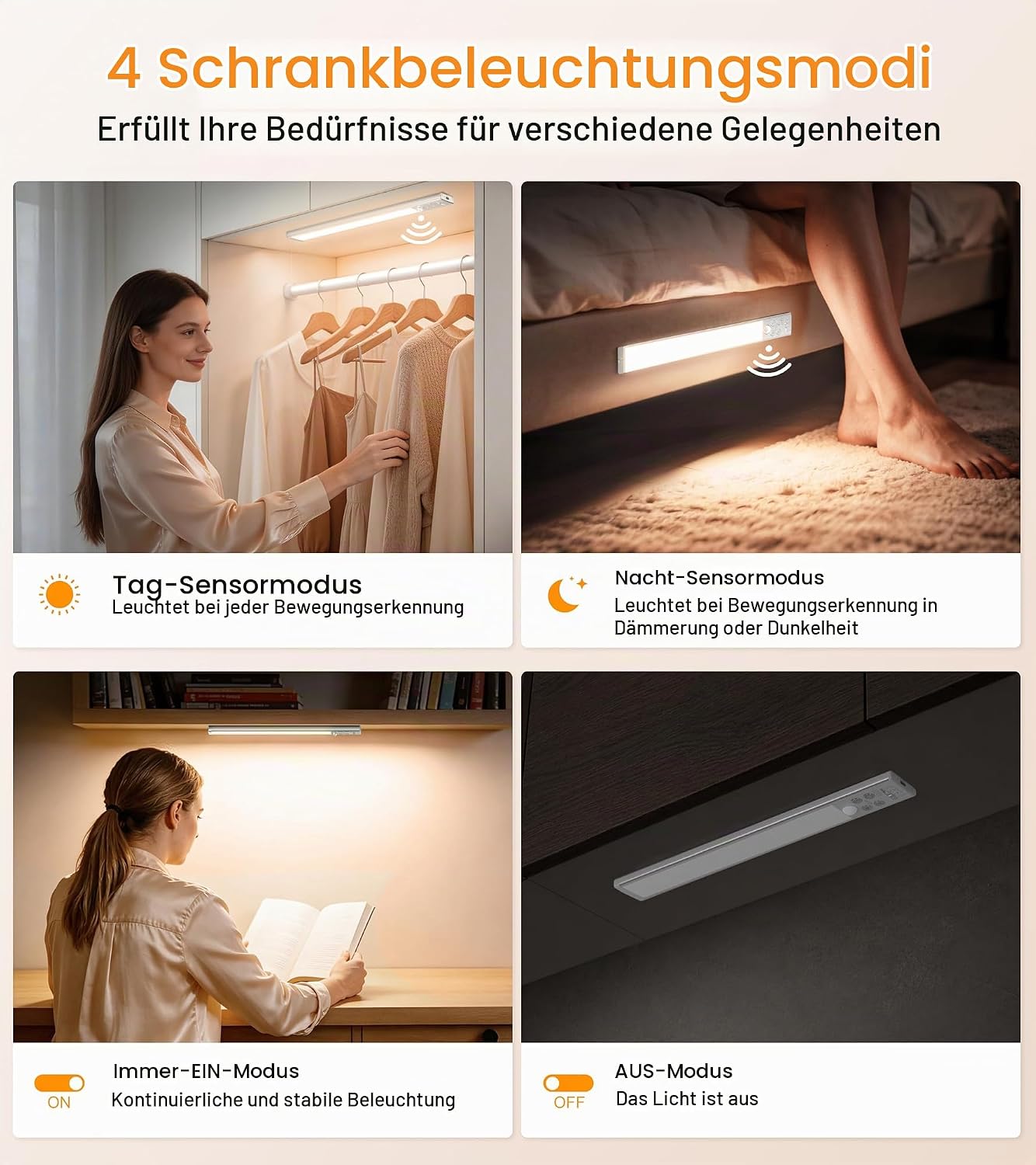 Thumbnail 6 de Gritin 2026 Gen 2 Schrankbeleuchtung Unterbauleuchte Küche – 32,3 cm, 96 LEDs, USB-C