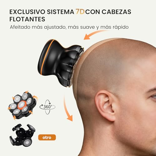 Thumbnail 1 de MAXGROOM Afeitadora Cabeza Hombre: 7 cabezales, impermeable IPX6 y uso en seco o húmedo
