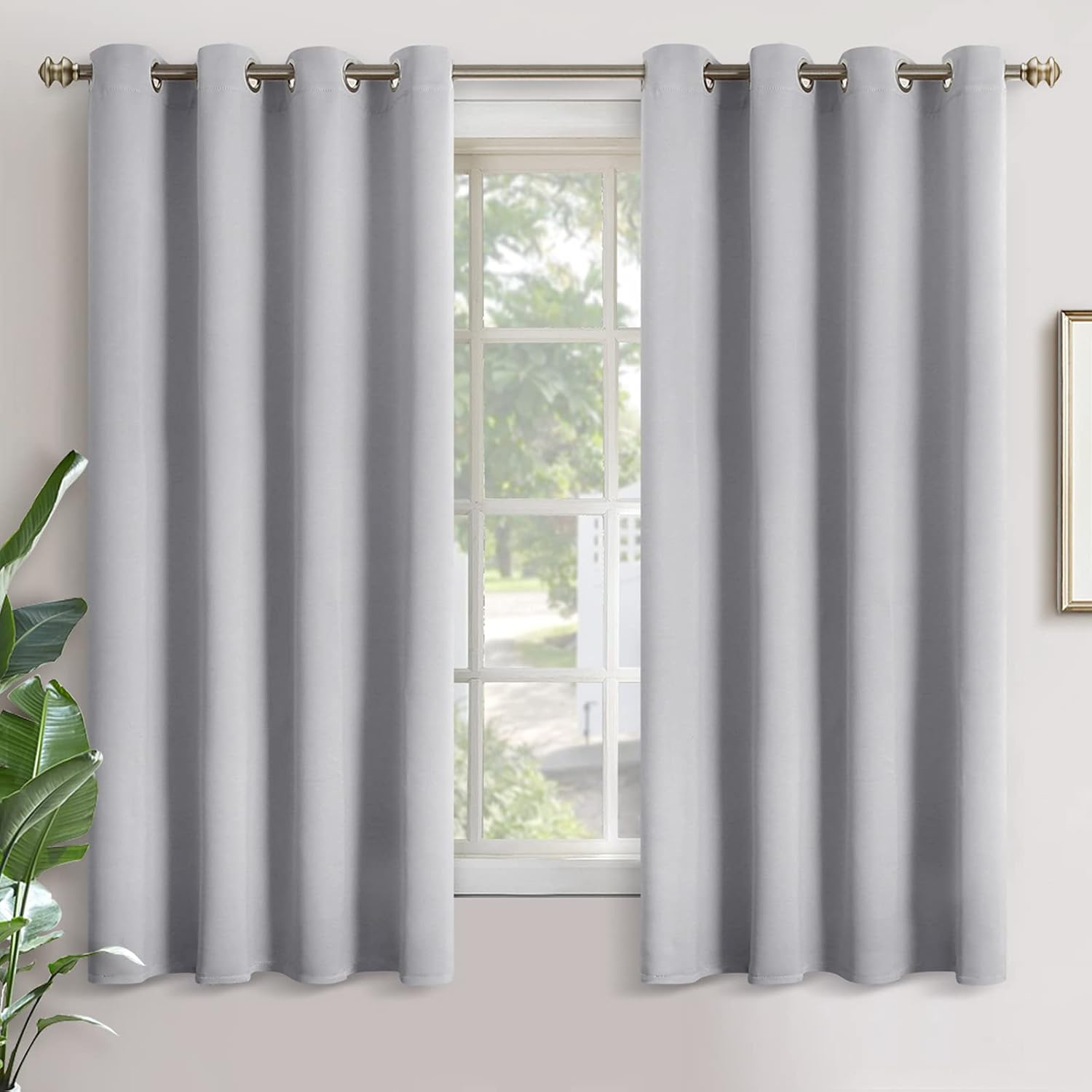 Detalle de YoungsTex Blackout Curtains, 63-Inch Length