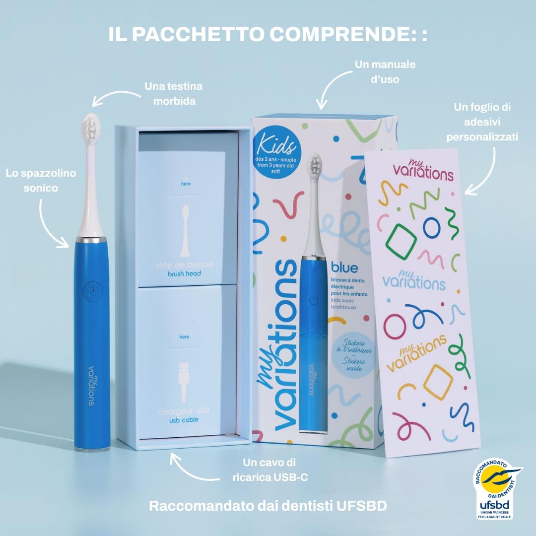 Thumbnail 2 de My Variations ® Spazzolino da denti elettrico per bambini - 2 modalità, 1 mese di autonomia, ricaricabile