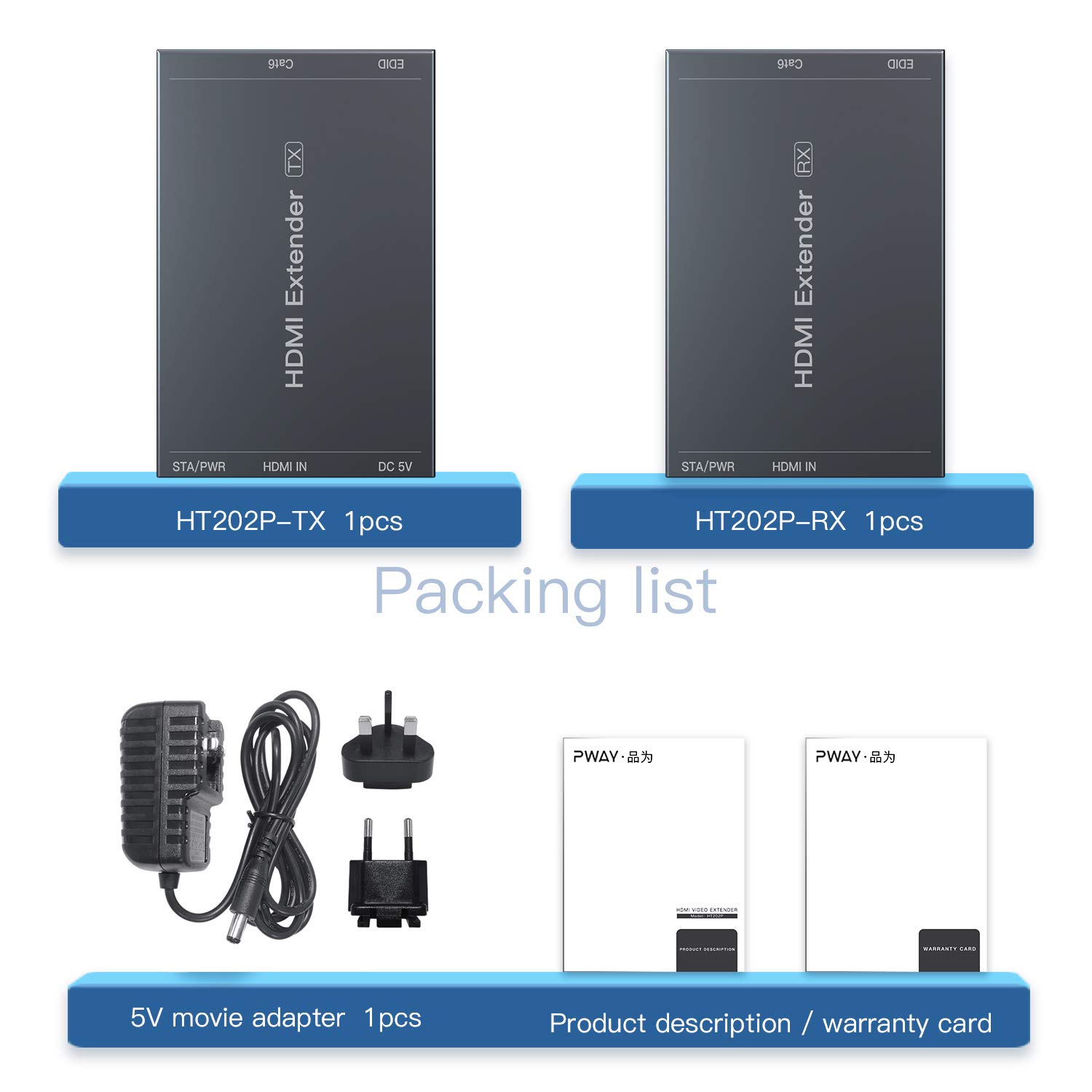Thumbnail 6 de PWAYTEK HDMI Extender 1080p@60Hz over Cat6, 50m