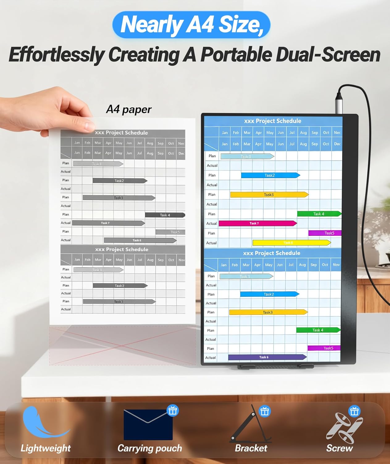 Detalle 2 de Ingnok Portable Monitor 15.6 Inch Ultra Slim