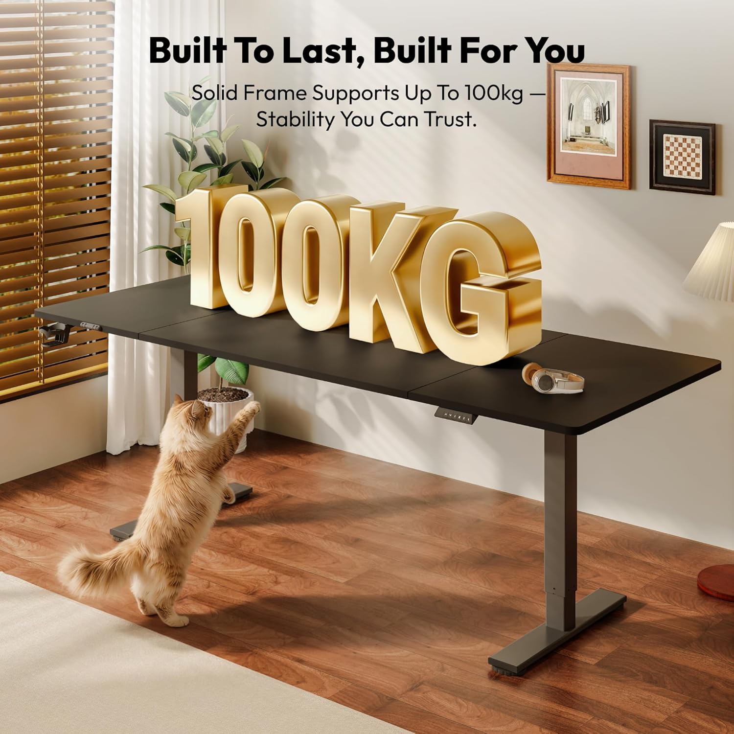 Thumbnail 2 de SANODESK Höhenverstellbarer Schreibtisch 200 x 80 cm – elektrisch, leise, ergonomisch