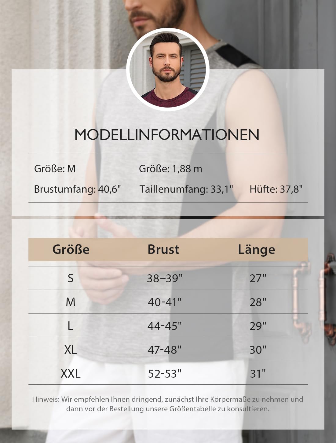 Detalle de Komfokore Herren Tank Tops 1/4er Pack – Atmungsaktive, schnelltrocknende Muskelshirts