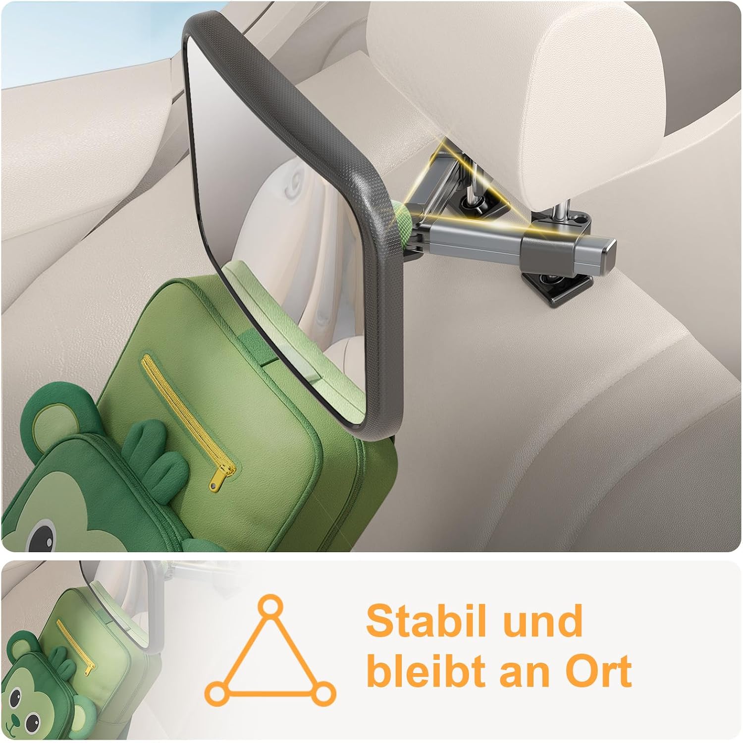 Detalle 1 de Spiegel Auto Baby Rückbank 360° Drehbar