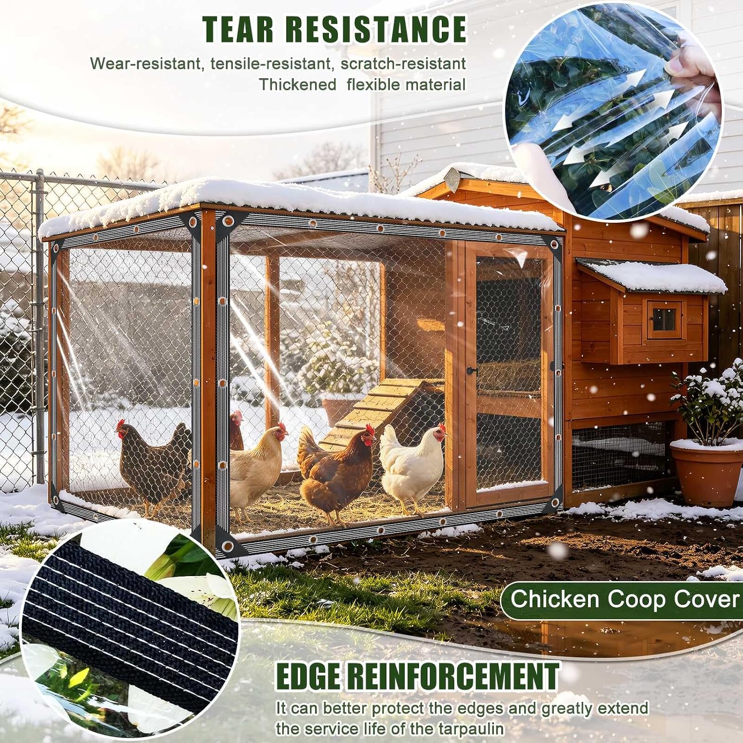 Detalle 2 de Clear Vinyl Tarp, 14 Mil