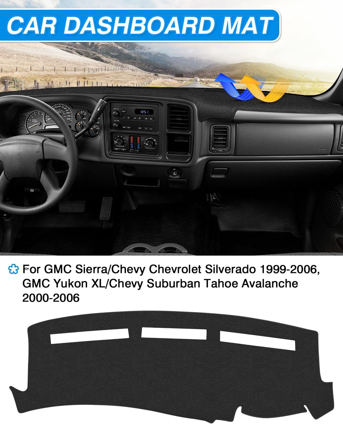Detalle de Cartist Dash Cover for GMC Sierra / Chevrolet Silverado 1999-2006 and Related Models