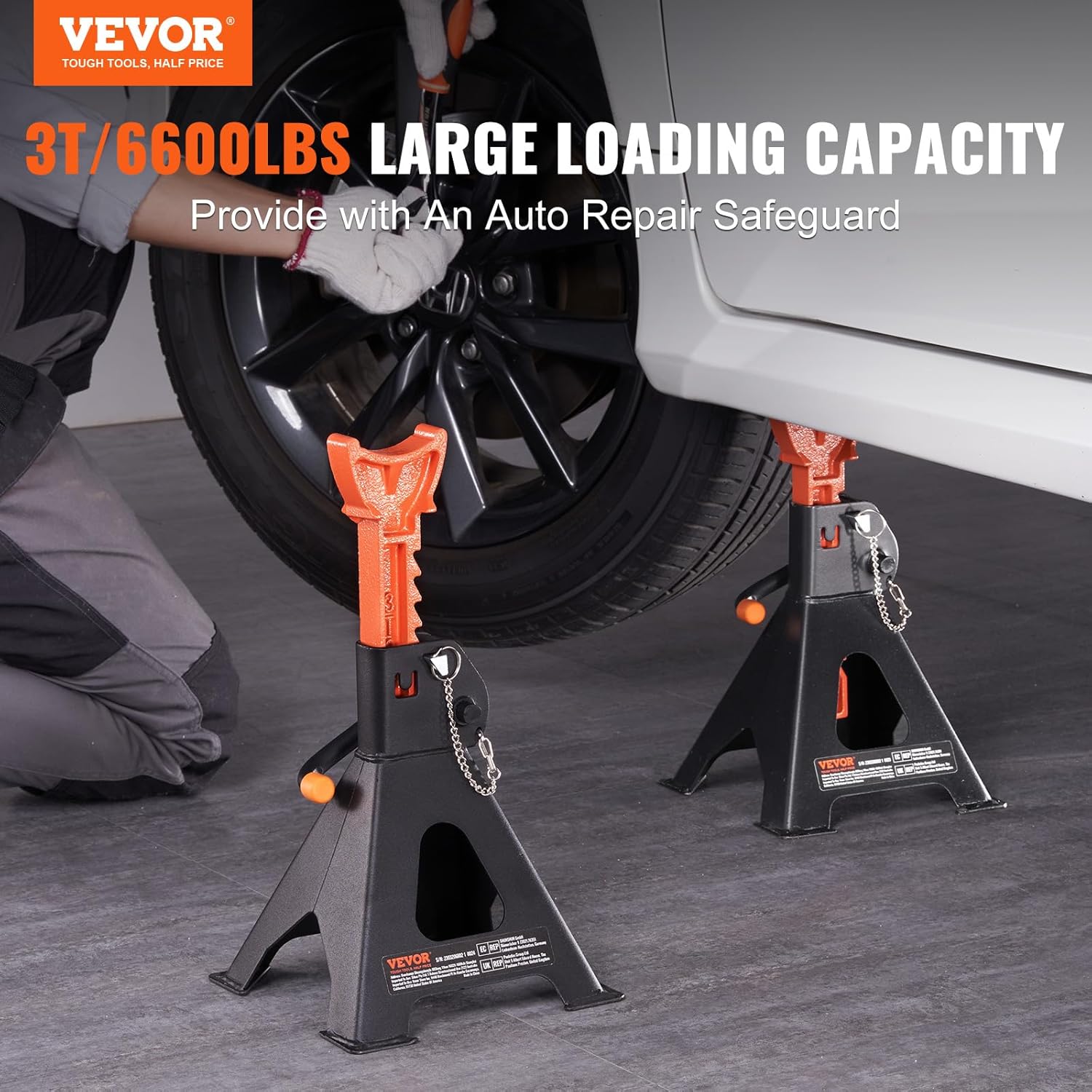 Thumbnail 1 de VEVOR 3 Ton Jack Stands