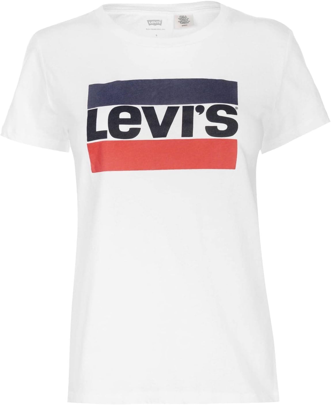 Detalle de Levi's Perfect Tee Benitoite Cloud Dancer STRI T-Shirt Donna