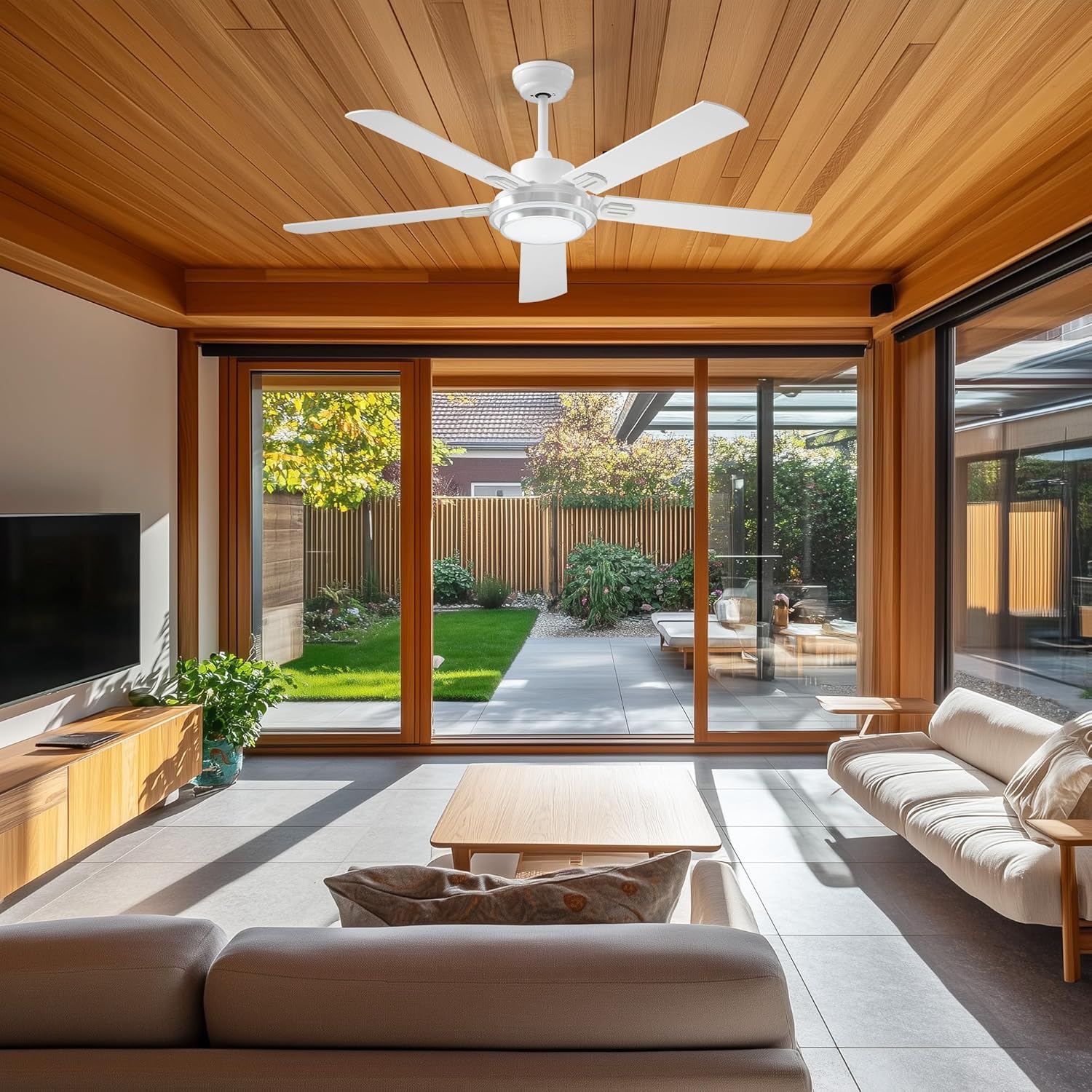 Thumbnail 6 de Ohniyou Ventilatore da soffitto 132 cm con telecomando, controllo app e luce dimmerabile