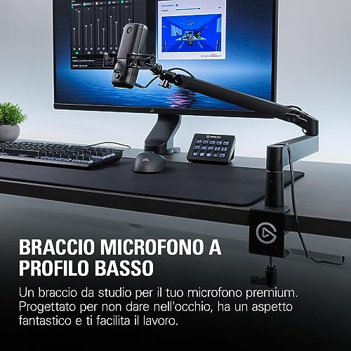 Detalle de Elgato Wave Mic Arm (Low Profile) – Braccio snodabile a profilo basso per studio e streaming