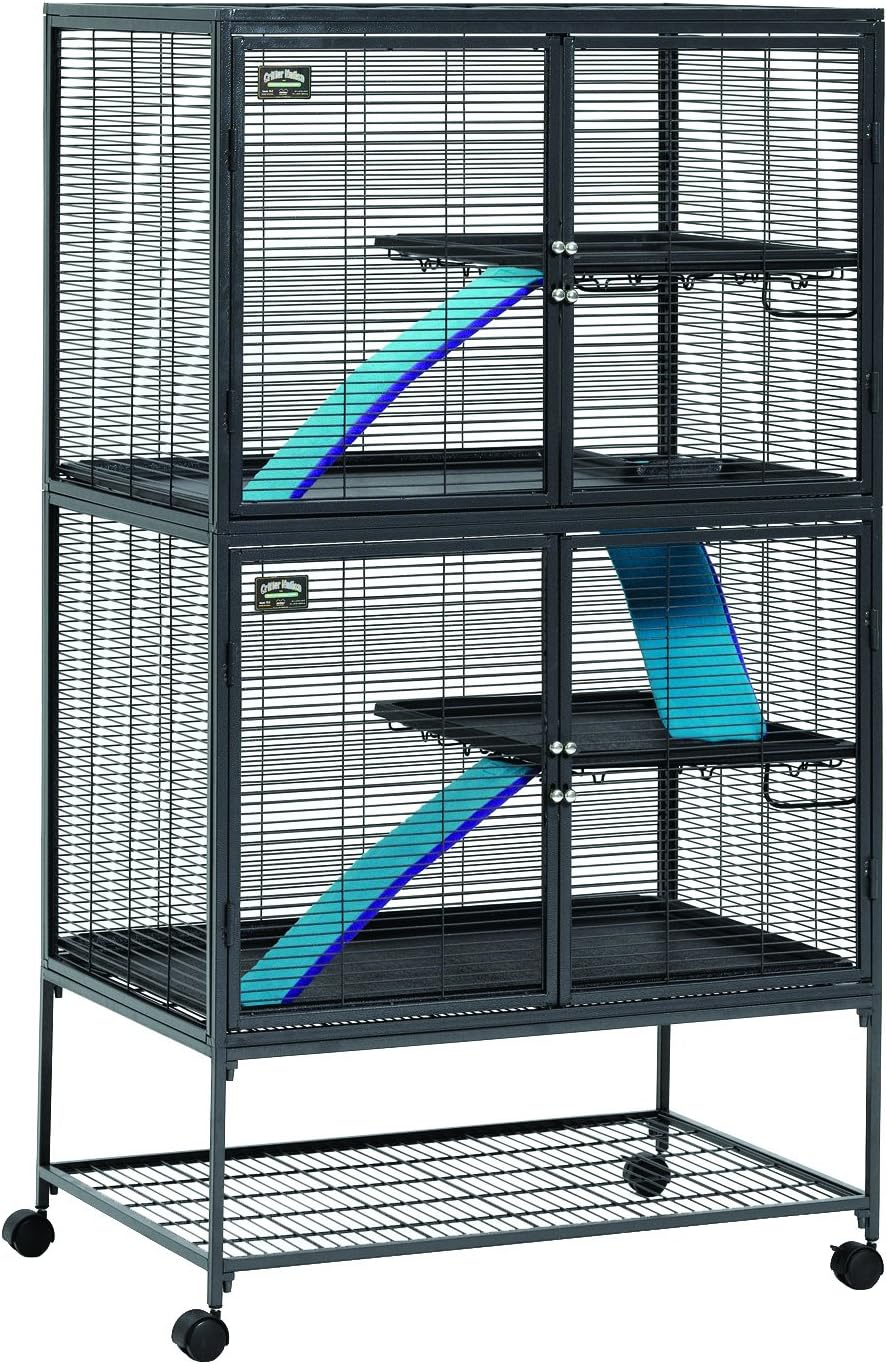 Detalle 1 de MidWest Homes for Pets Critter Nation Single Unit Small Animal Cage (2 tiers) with pan, shelf, ramp & cover