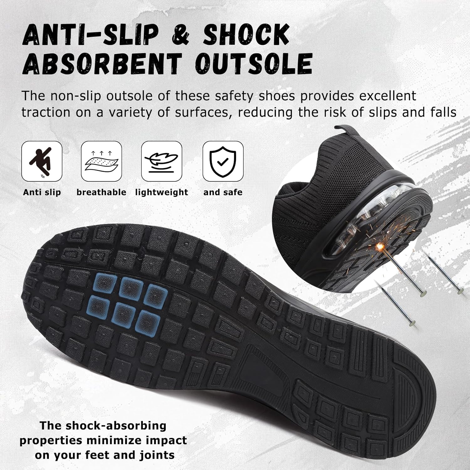 Thumbnail 5 de Burlbuny Work Shoes for Men & Women – Breathable, Lightweight Safety Footwear