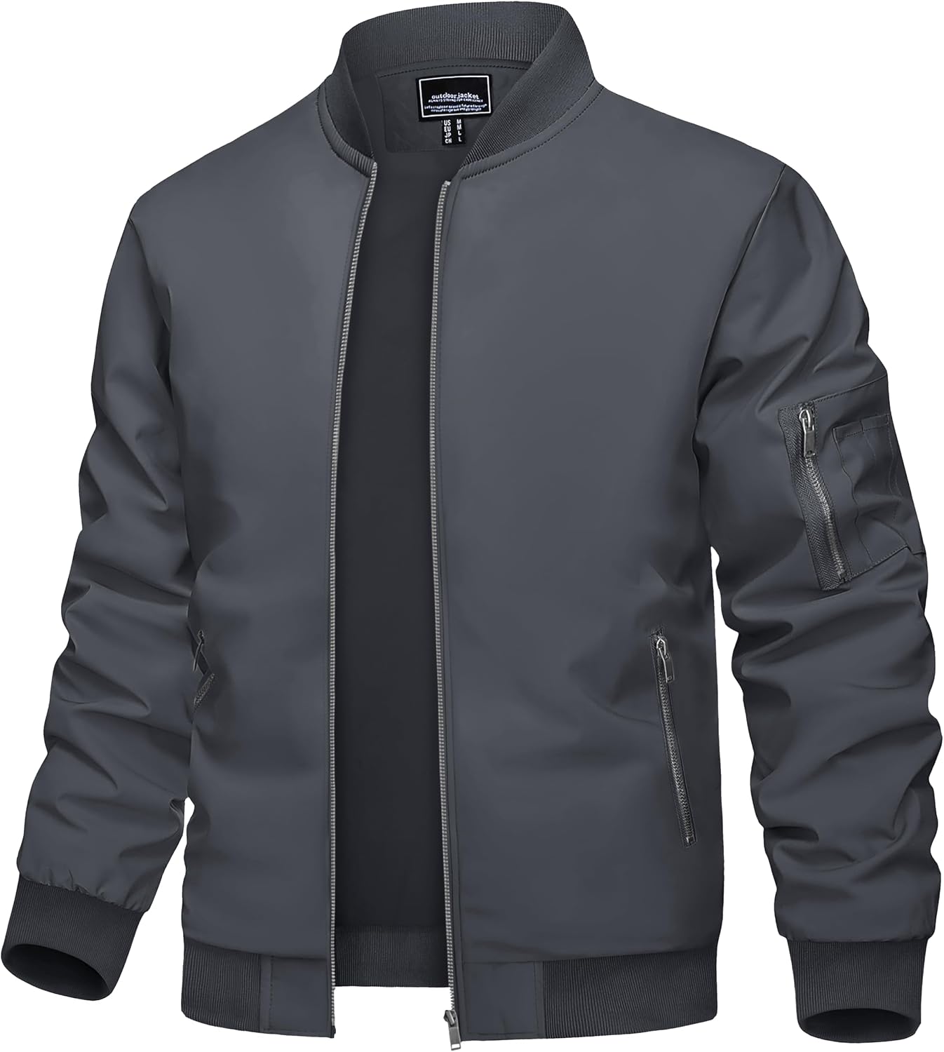 Thumbnail 6 de TACVASEN Herren Bomberjacke – leichte Übergangsjacke im Fliegerjacken-Stil mit Reißverschlusstaschen