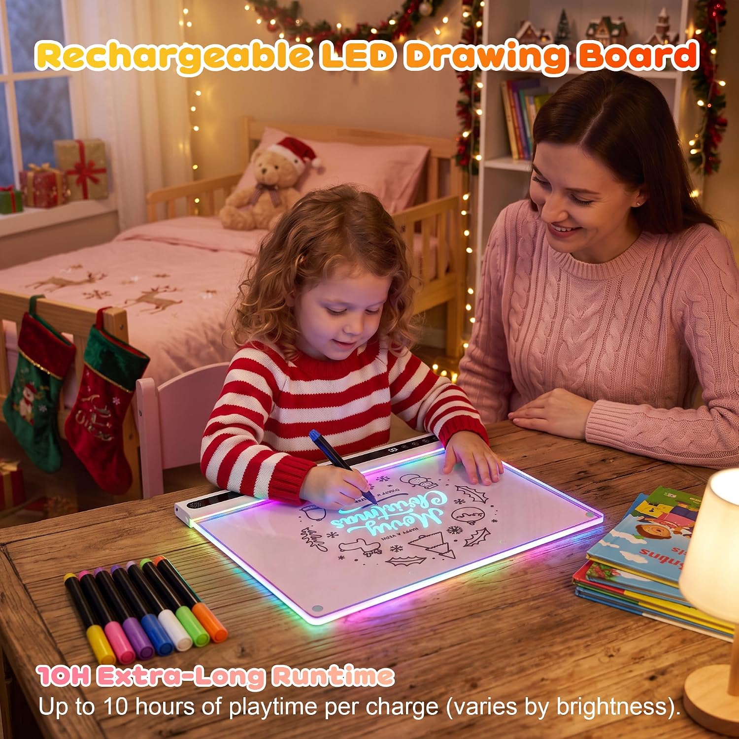 Thumbnail 4 de GOLSPARK JSK-X19 16-Inch LED Drawing Board with Music and 14 Light Effects