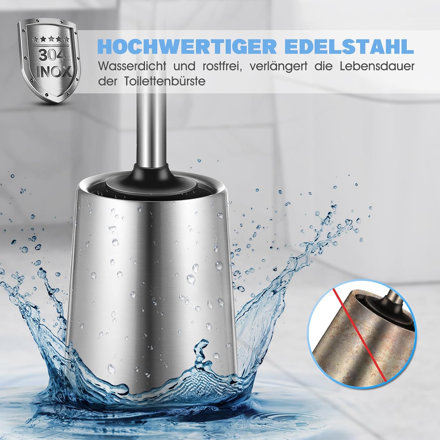 Detalle de HAMITOR Klobürste 42 cm Silikon für WC