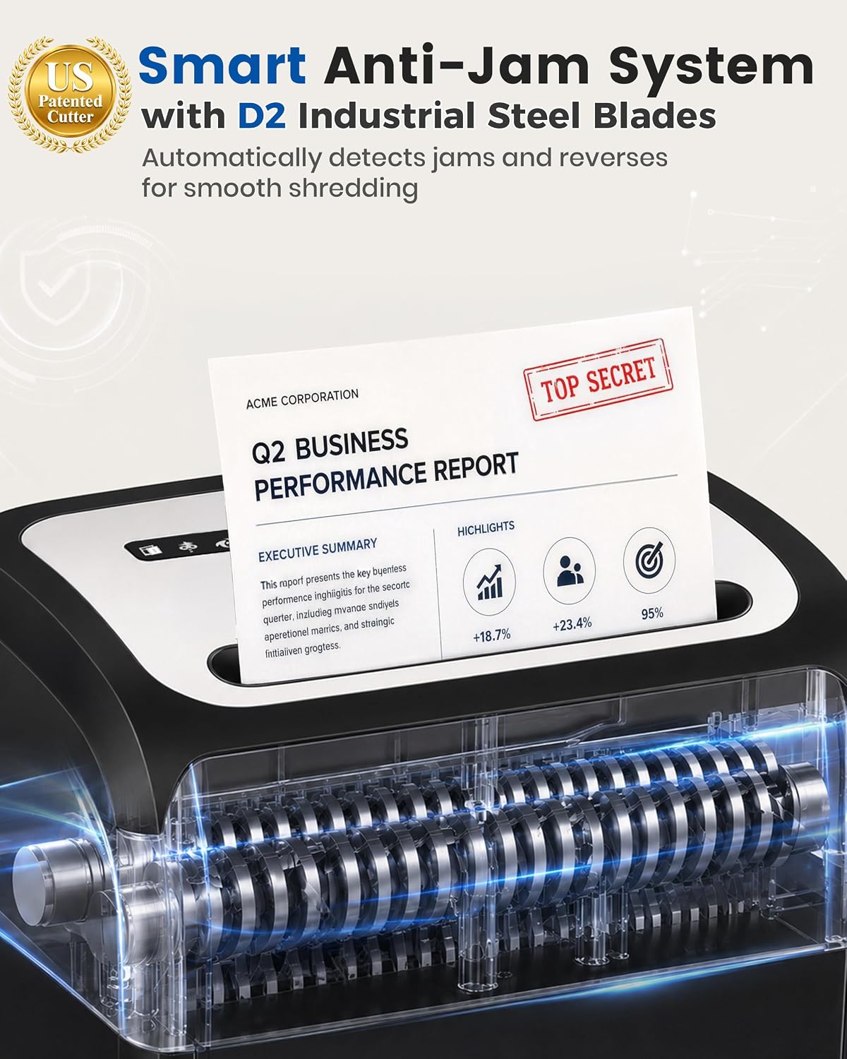 Thumbnail 1 de VidaTeco OS2502 14-Sheet Micro-Cut Paper Shredder, P-4, 60-Minute Runtime