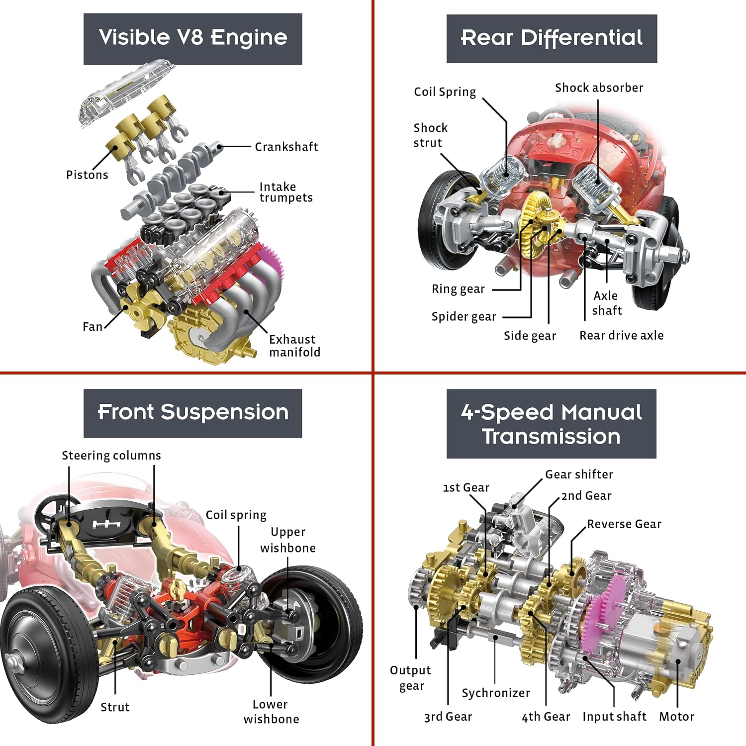 Detalle 2 de Thames & Kosmos Race Car Engineering Set V8