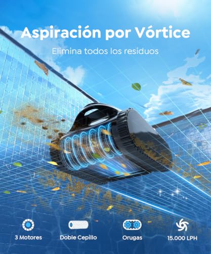 Detalle 2 de BRINBO C1 Robot Piscina: Limpiafondos y Paredes con Navegación Inteligente