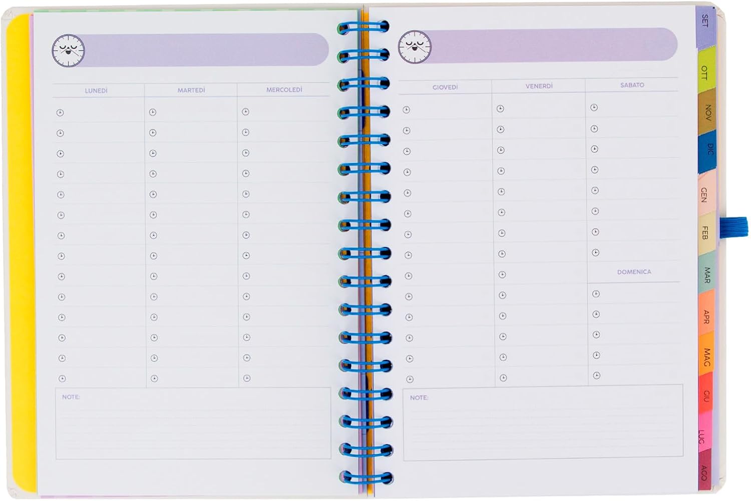 Detalle de Diario scolastico Mr. Wonderful 2026-27 Settimanale Ready – Organizzazione settimanale con tasca interna
