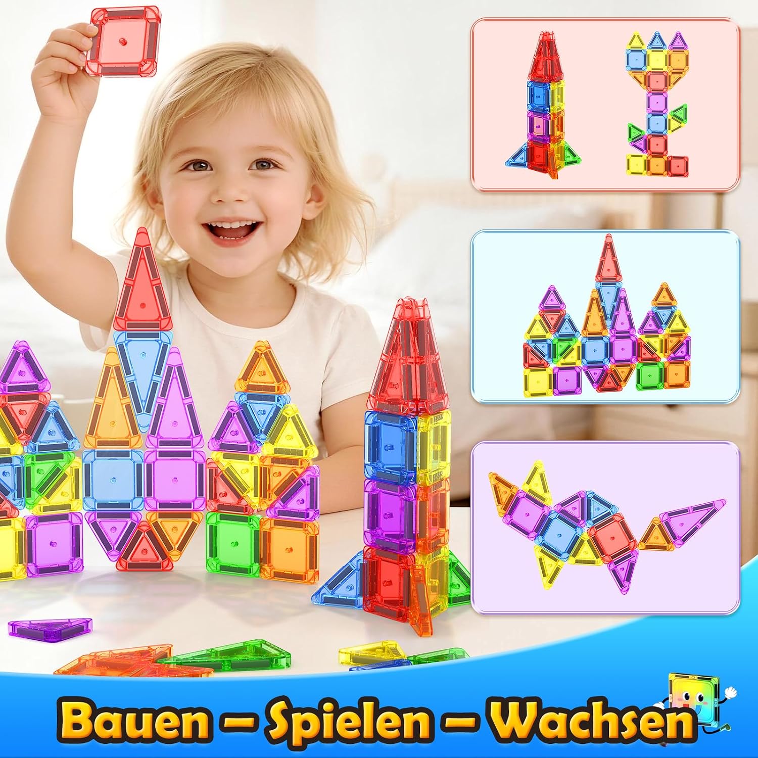 Thumbnail 5 de Magnetische Bausteine 36‑teilig für Kleinkinder 🧩