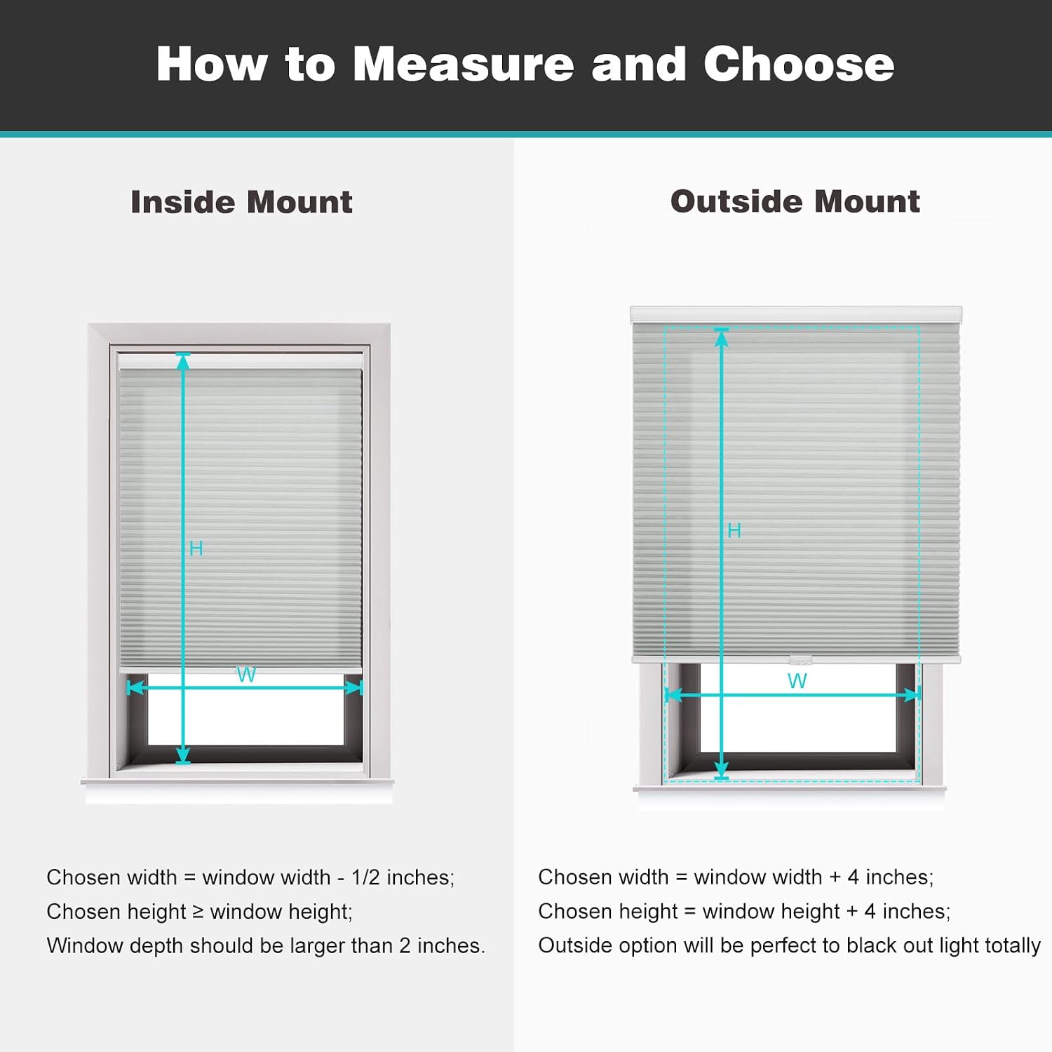 Thumbnail 6 de Changshade Shade Cordless Cellular Window Shade, Gray, 32" x 48