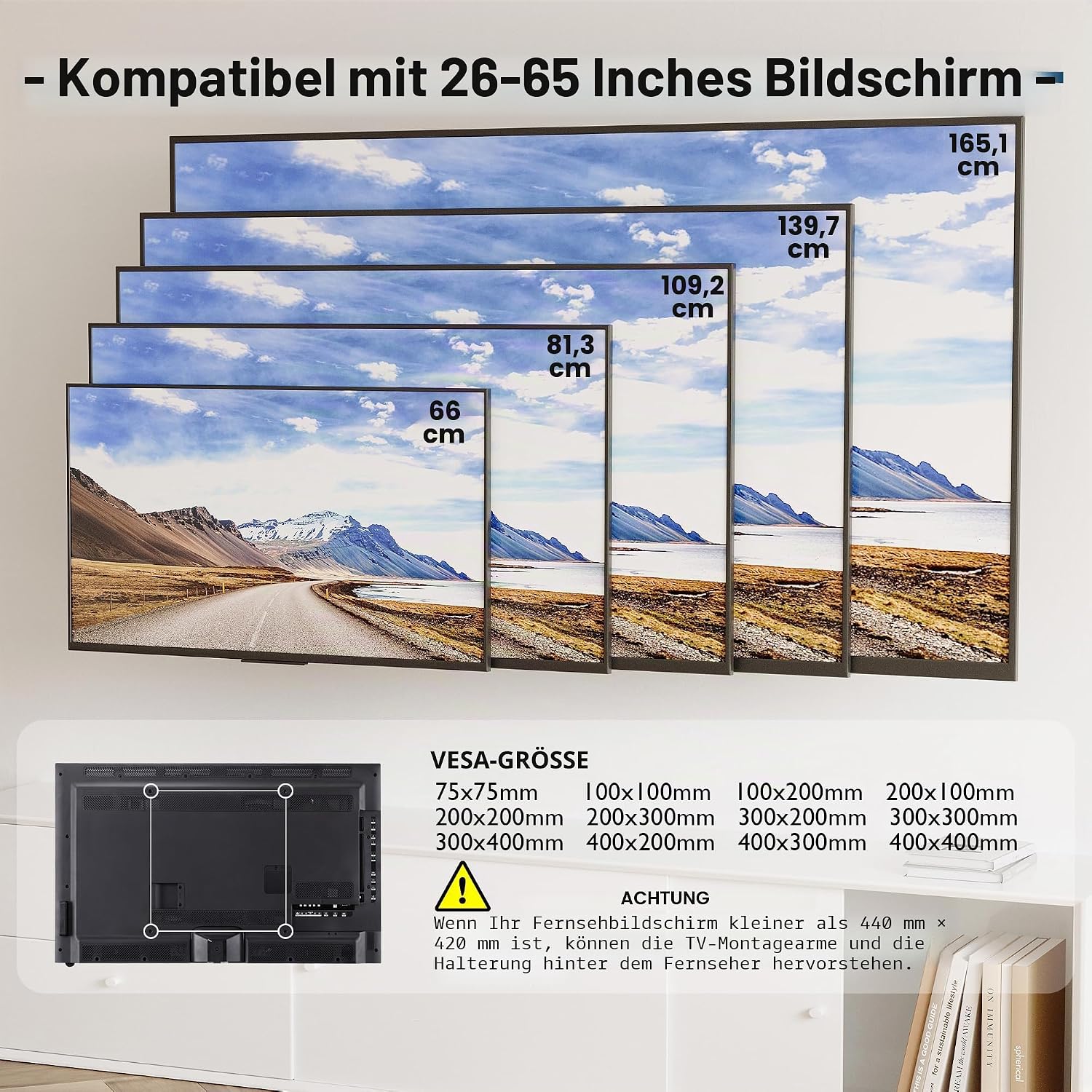 Thumbnail 4 de BONTEC TV Wandhalterung 26–65 Zoll