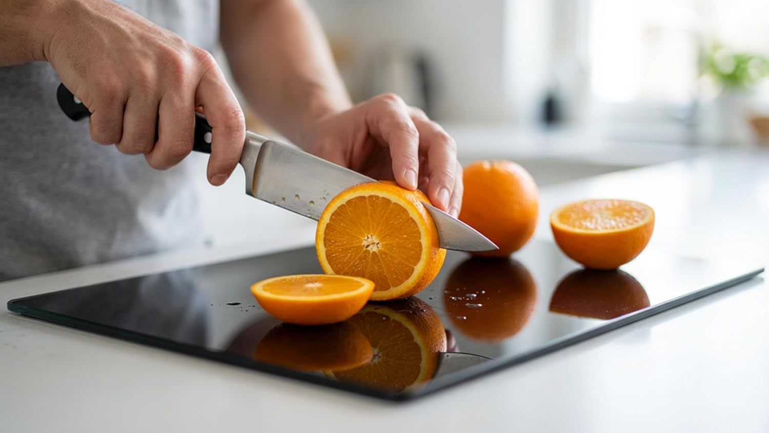 Thumbnail 6 de ALLboards Glass Chopping Board Black Classic 30x40cm
