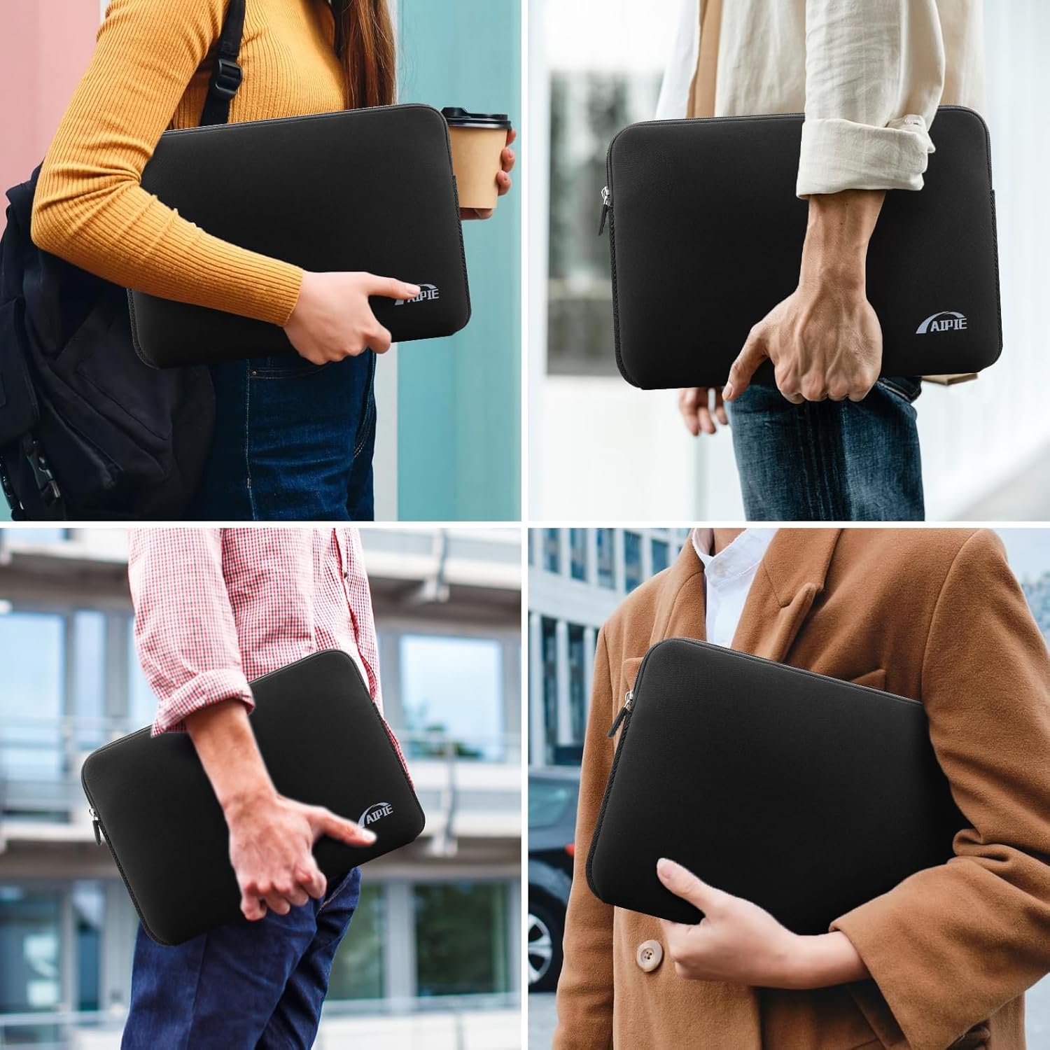 Thumbnail 5 de AIPIE Laptop Tasche 17–17,3 Zoll Hülle mit dreifacher Polsterung – kompatibel mit Acer, Asus, Dell, Lenovo, HP, Huawei
