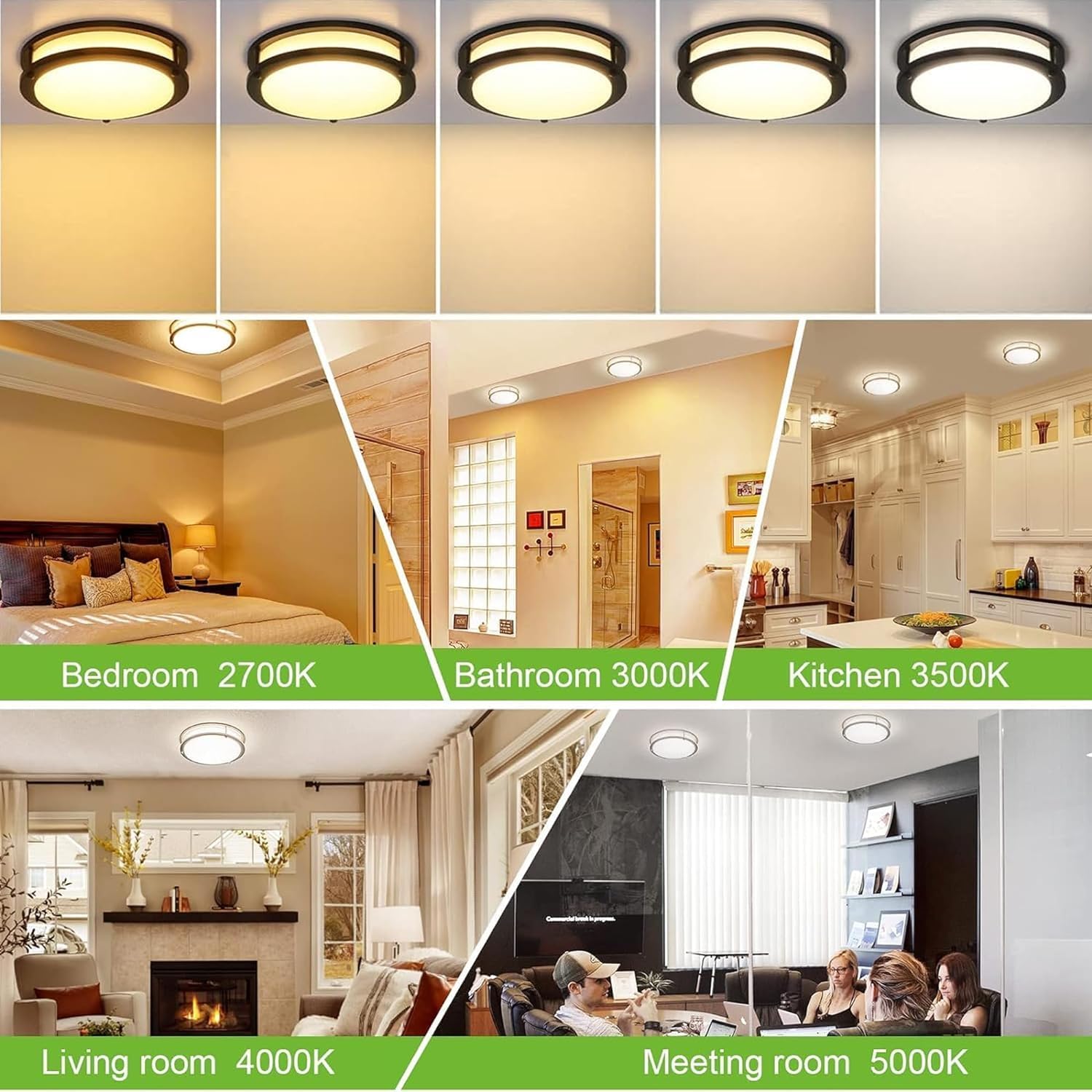 Thumbnail 4 de Saturn 13-inch Flush Mount LED Ceiling Light