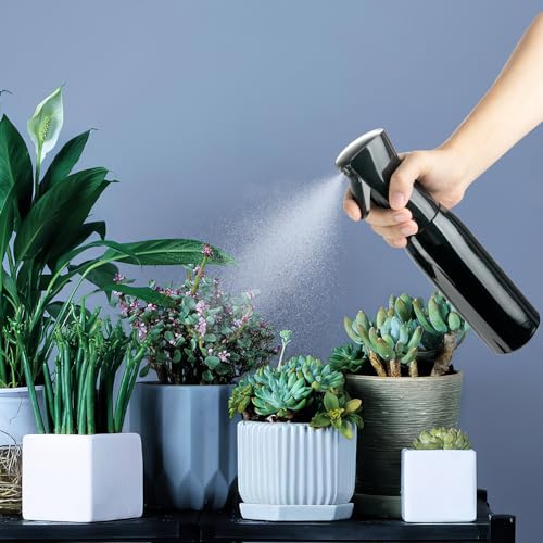 Detalle 2 de Uervoton Sprühflasche für Haare 300 ml – feiner Nebel, wiederbefüllbar, schwarz