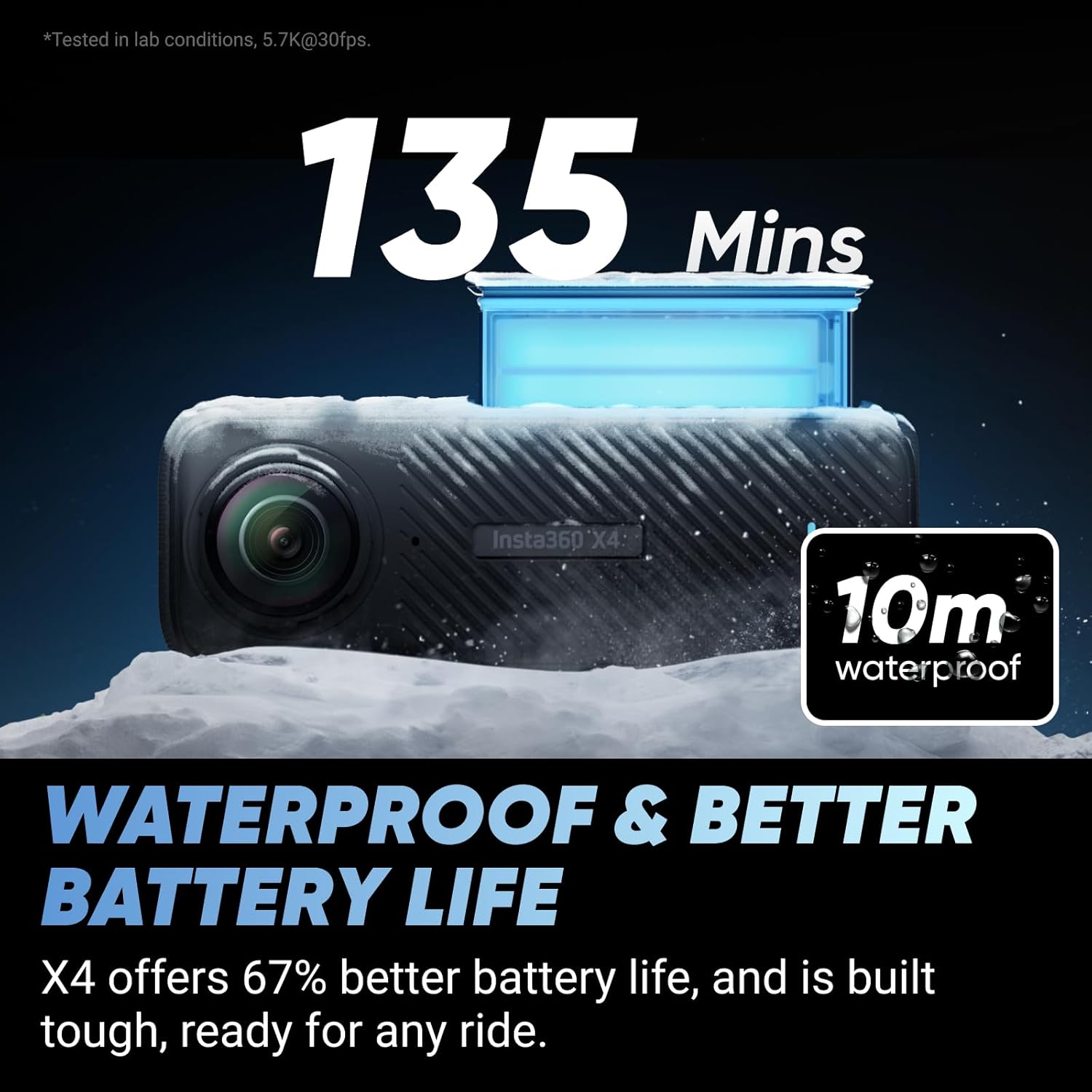 Thumbnail 6 de Insta360 X4 Motorcycle Bundle – 8K waterproof 360 action camera with 4K wide-angle, AI editing and stabilisation