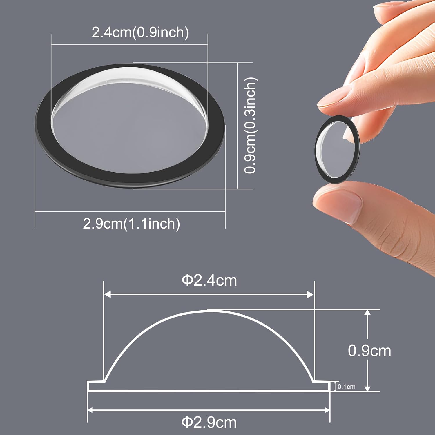Detalle de PULUZ Objektivschutz für Ricoh Theta SC2 / S / V – Transparentes Doppel-Linsenschutz-Set