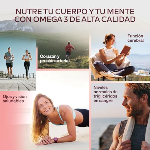 Detalle de Omega 3 2000 mg por dosis diaria de AAVALABS: 1000 mg EPA + 500 mg DHA en 2 cápsulas