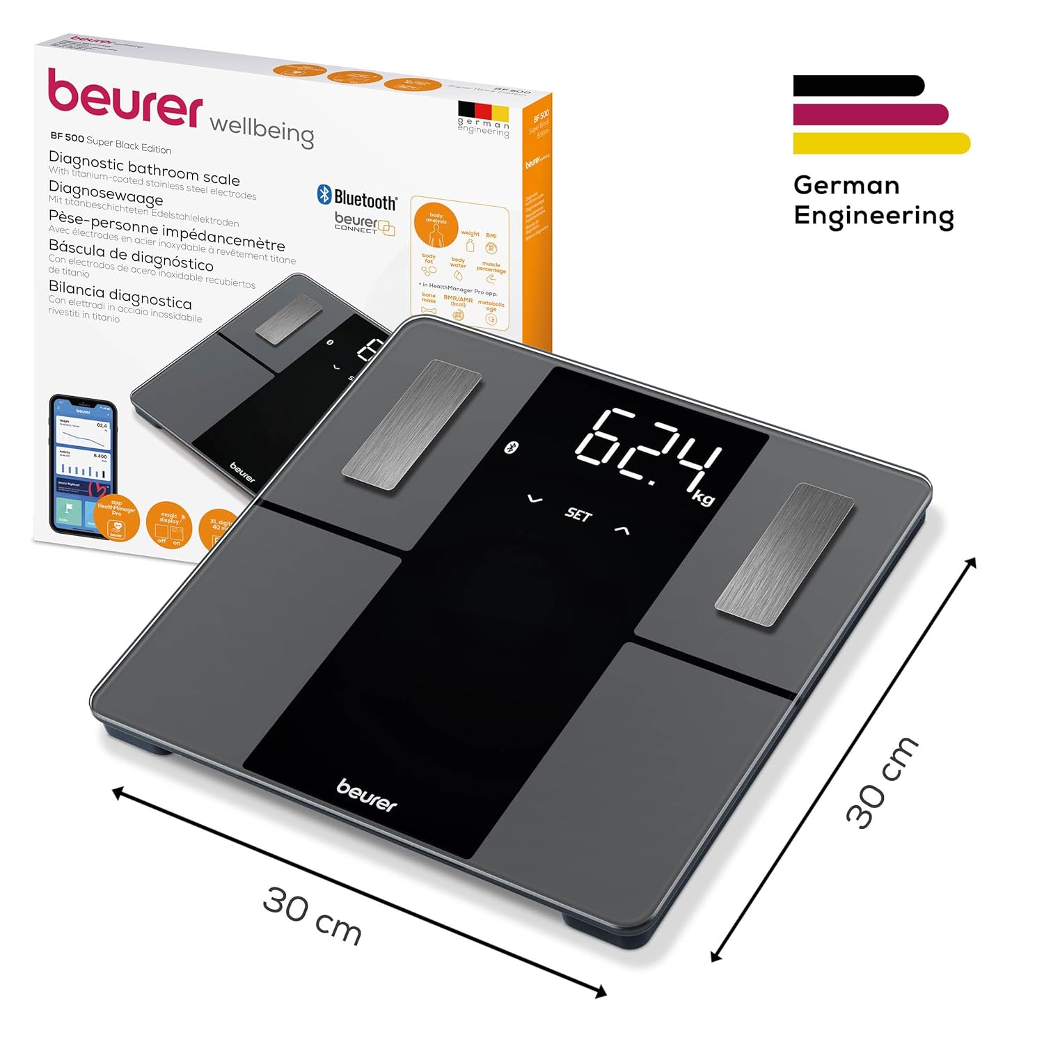 Thumbnail 4 de Beurer BF 500 Super Black Edition 🩺 Báscula inteligente con Bluetooth