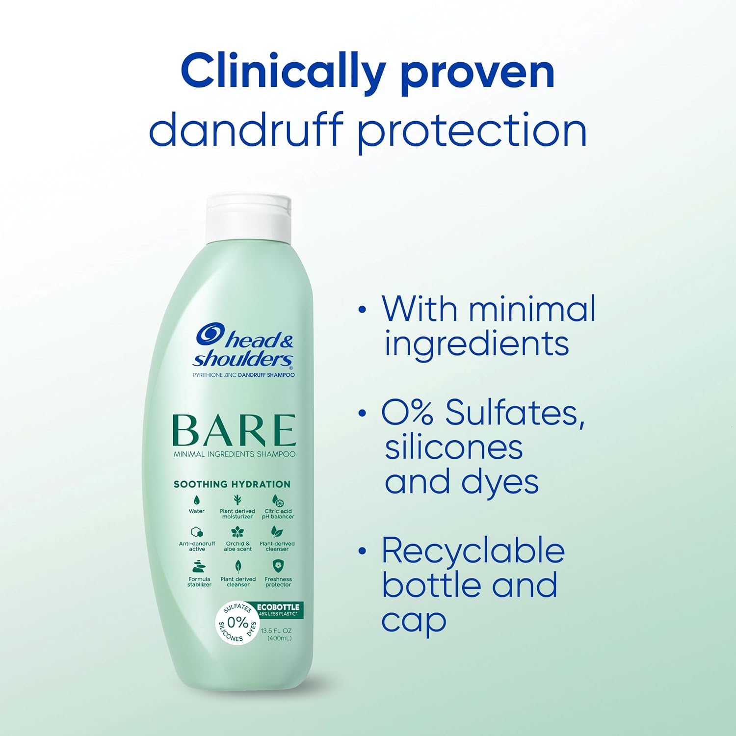 Thumbnail 1 de Head & Shoulders BARE Anti-Dandruff Shampoo 13.5 fl oz