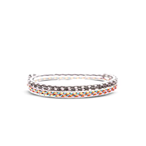 Detalle de Made by Nami Boho Surfer-Armband 2er Set – Handmade & verstellbar, wasserfest, Braune Retro-Variante