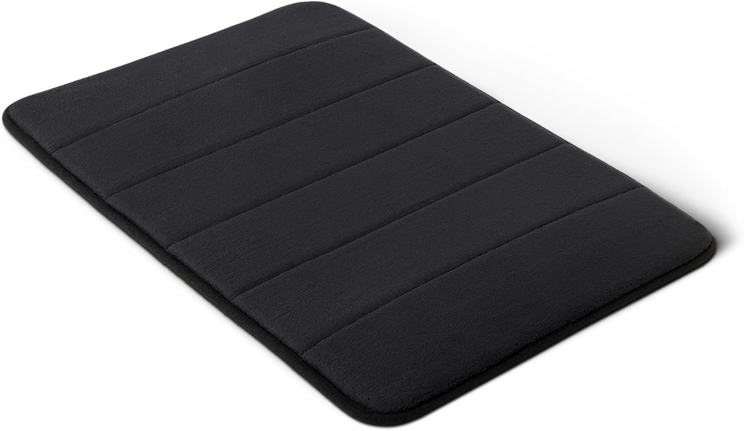 Detalle de Amazon Basics Memory Foam Bath Mat, Extra Soft – 43 x 61 cm, Black