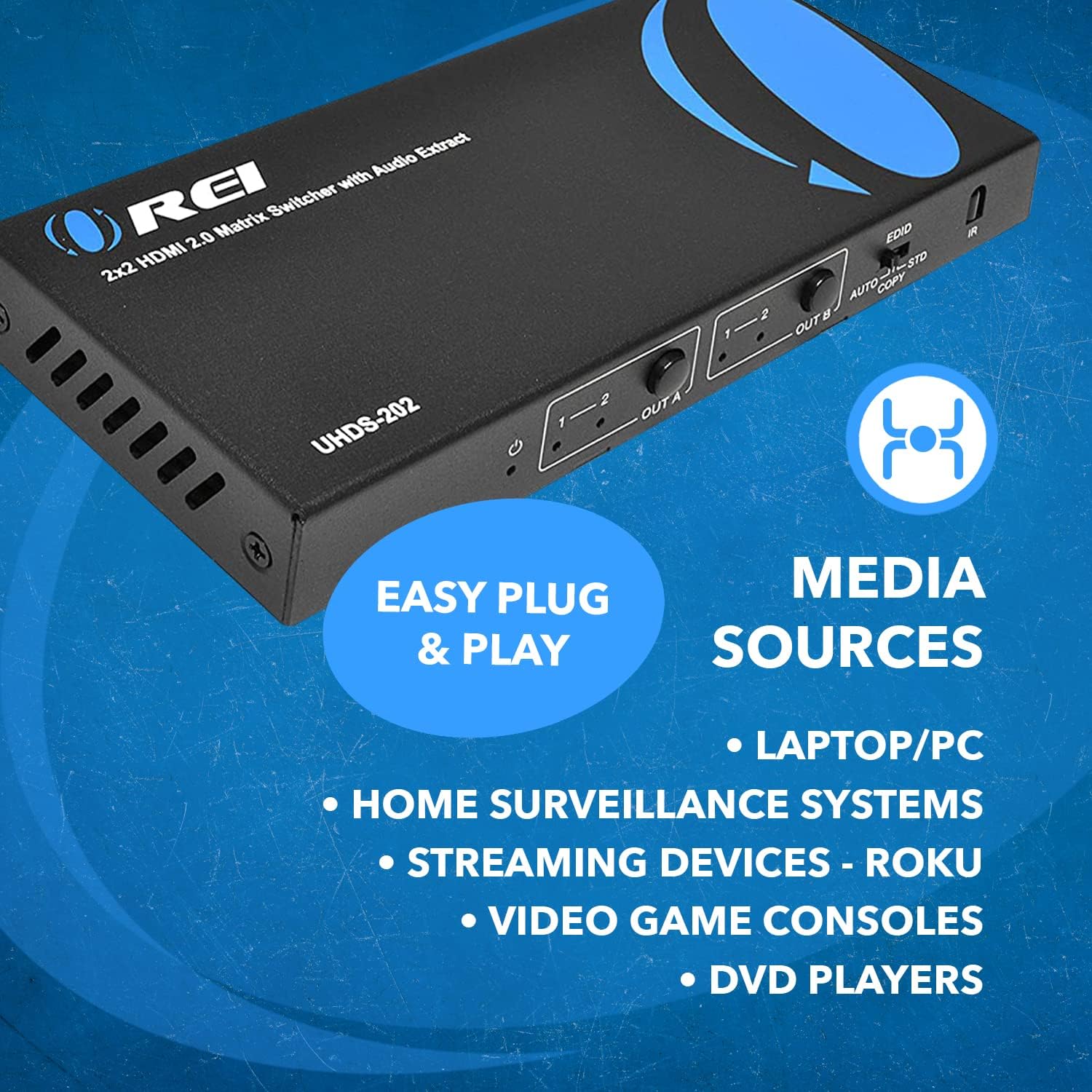 Thumbnail 3 de OREI 4K HDMI Matrix Switch 2x2 (UHDS-202) review