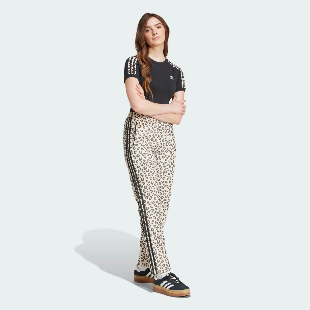 Thumbnail 2 de Pantalón Firebird Leopard de Adidas: estilo urbano en negro con estampado Leopard