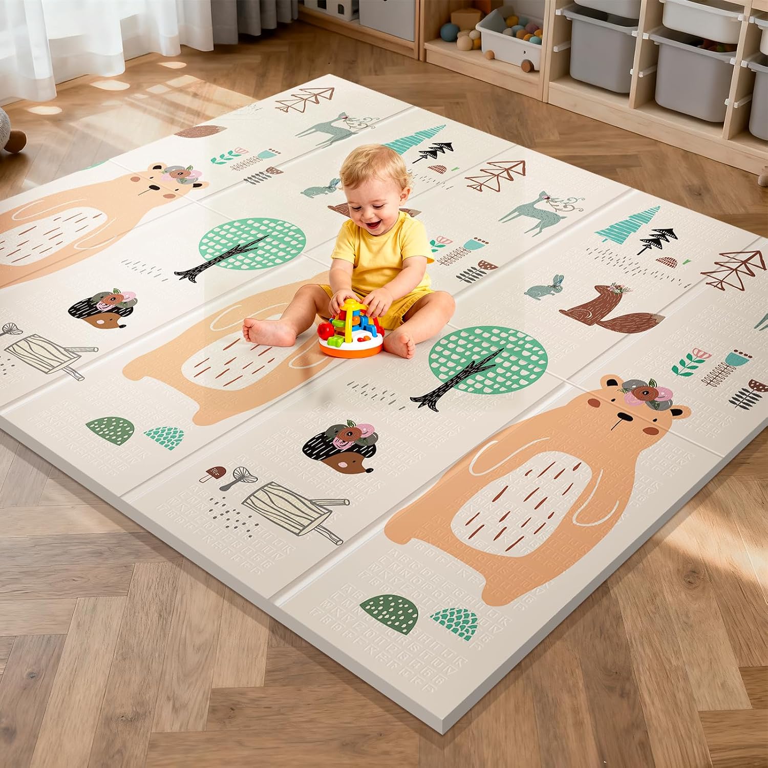 Detalle de UANLAUO Baby Play Mat, 79 x 71 Inches