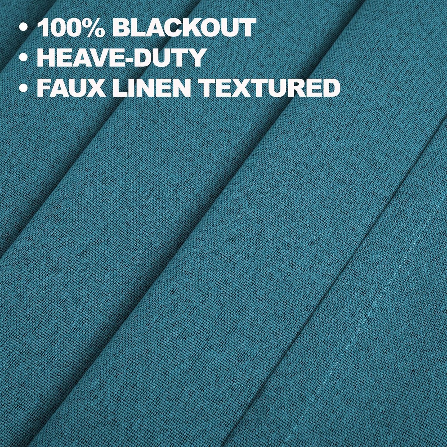 Detalle de YSTELLAA Rideau 100% occultant lot de 2, 140×240 cm effet lin (anti-froid, anti-chaleur, anti-bruit) avec œillets, vert